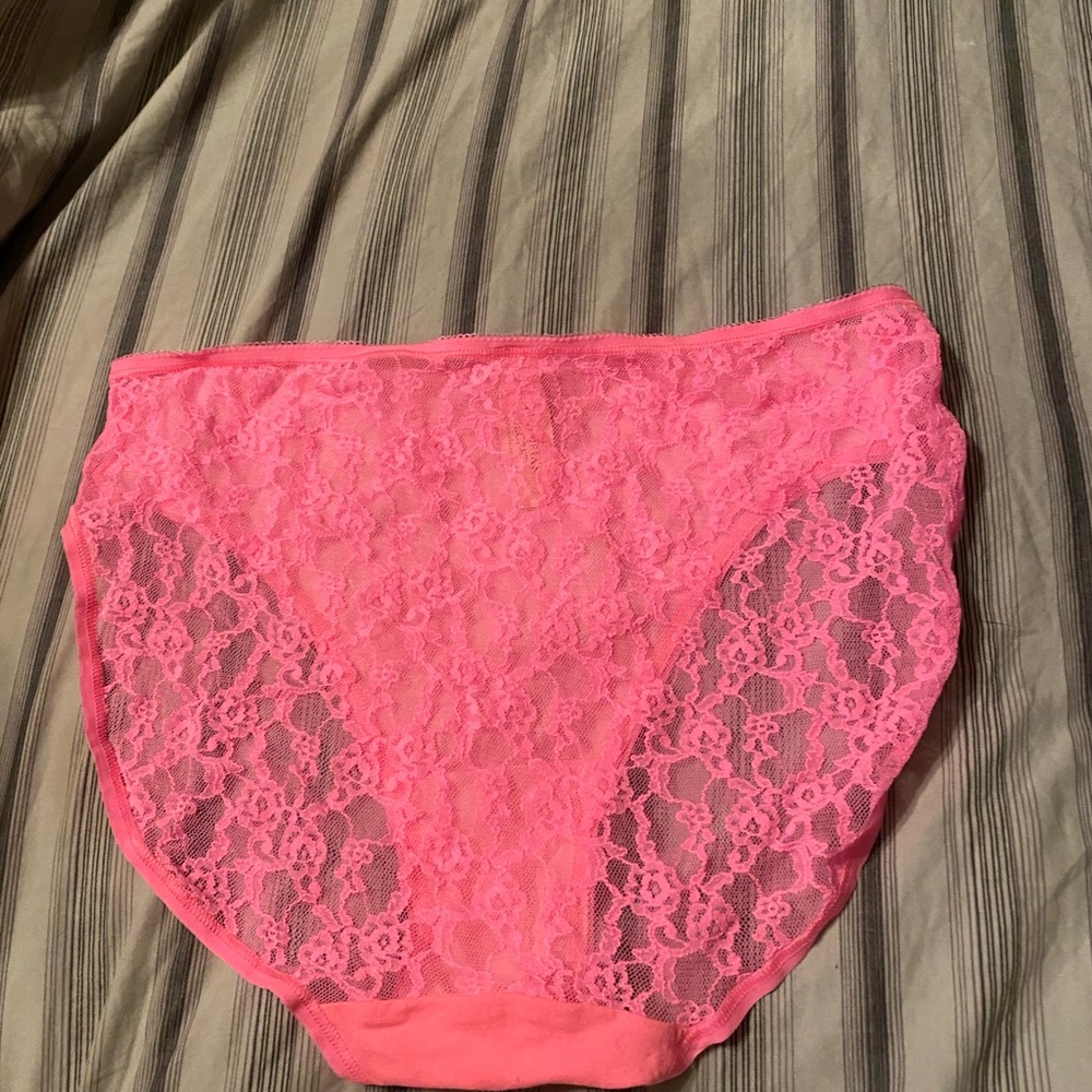 Hot pink lace Victoria Secret panties